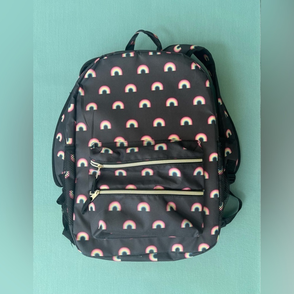 Under One Sky Rainbow Backpack Pride Travel Bag Back to School Zipper